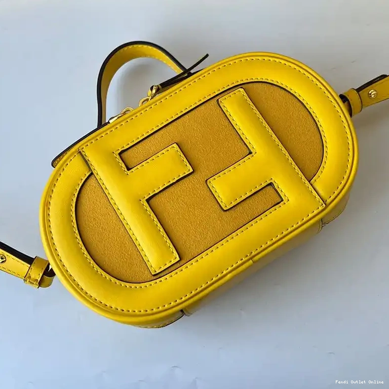 Affordable Yellow Case Calf O'Lock Fendi Camera Leather In Mini 0522